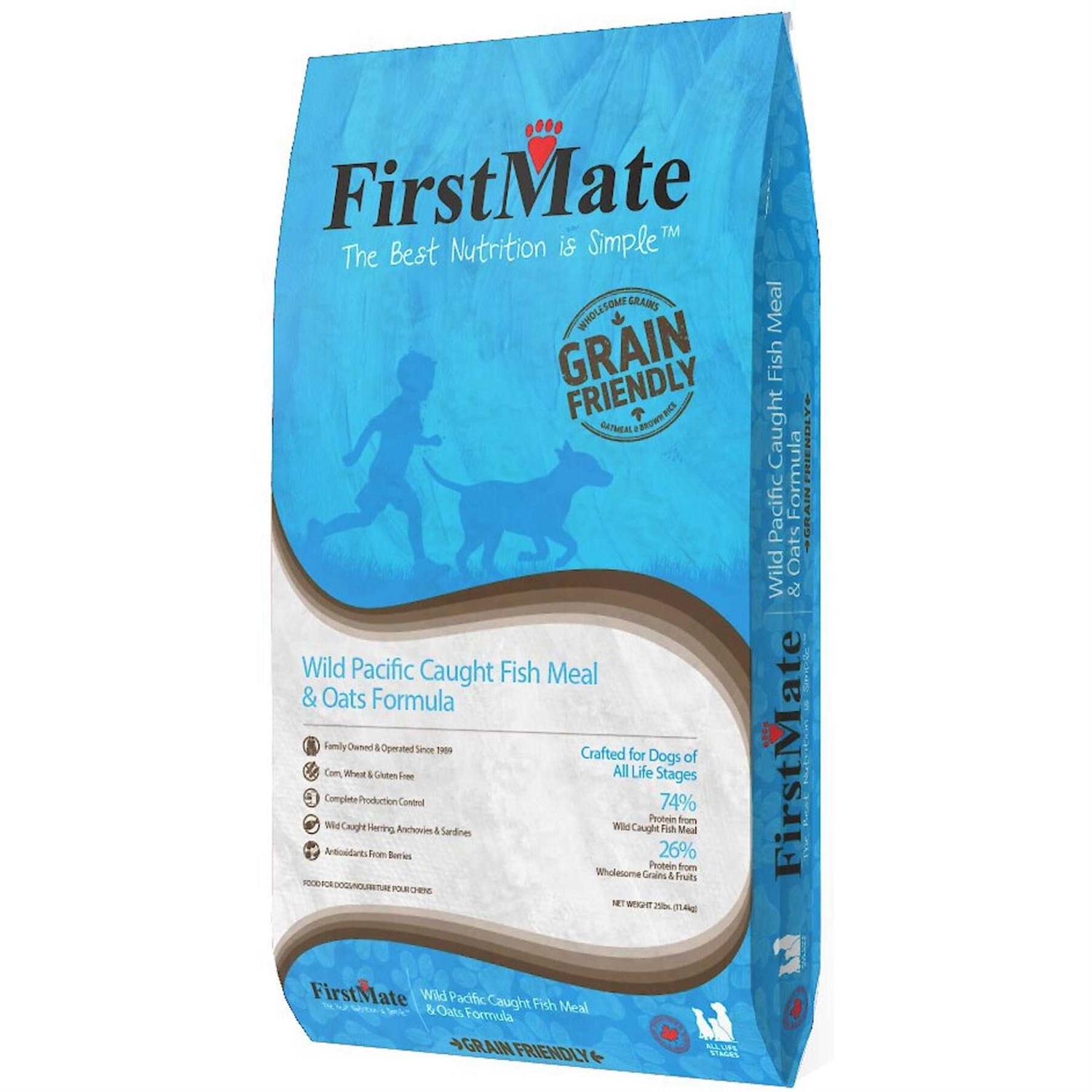FirstMate Grain Friendly Dog Food Wild Pacific Caught Fish & Oats - Healthber