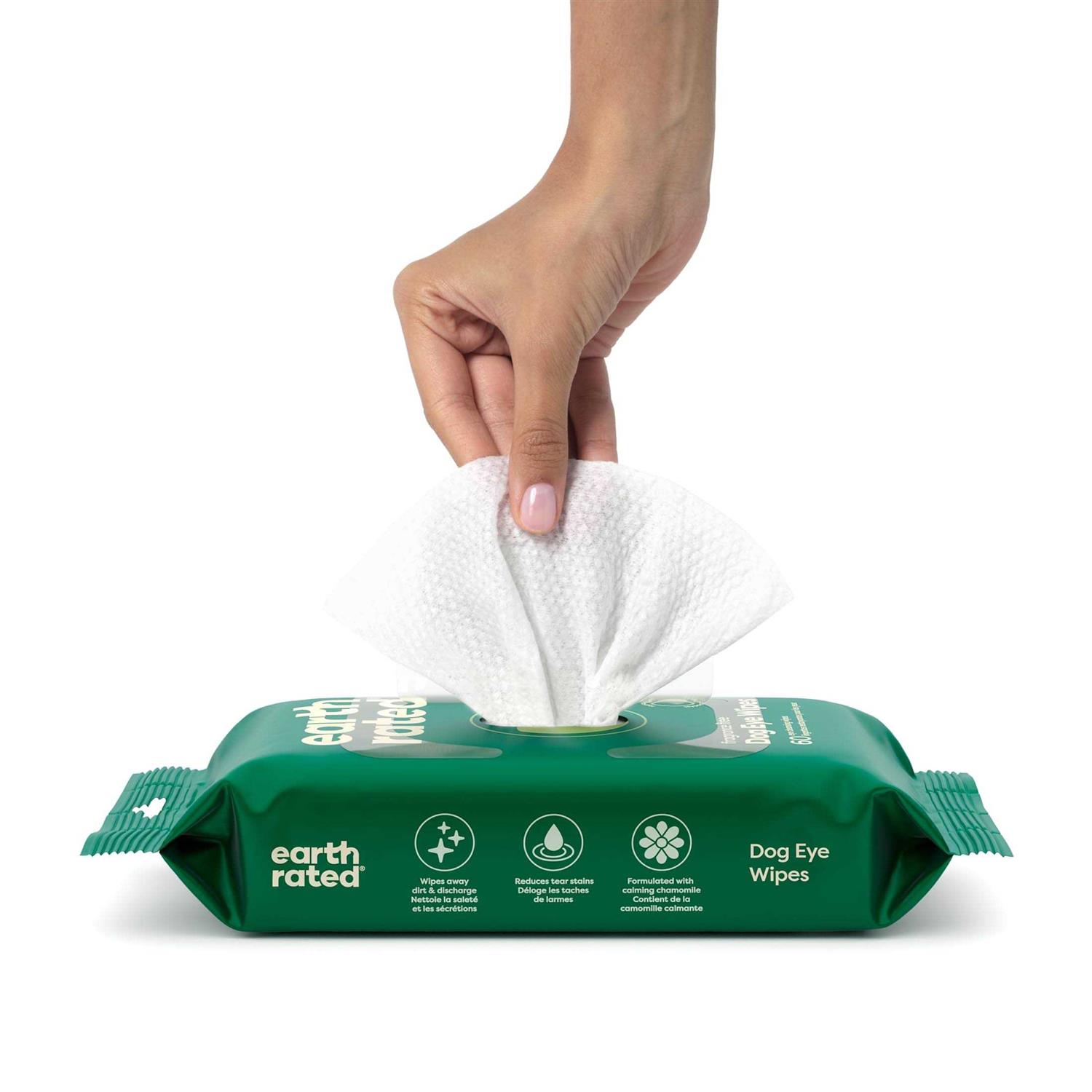 Earth Rated Hypoallergenic Plant Based Fragrance Free Dog Eye Wipes - Healthber