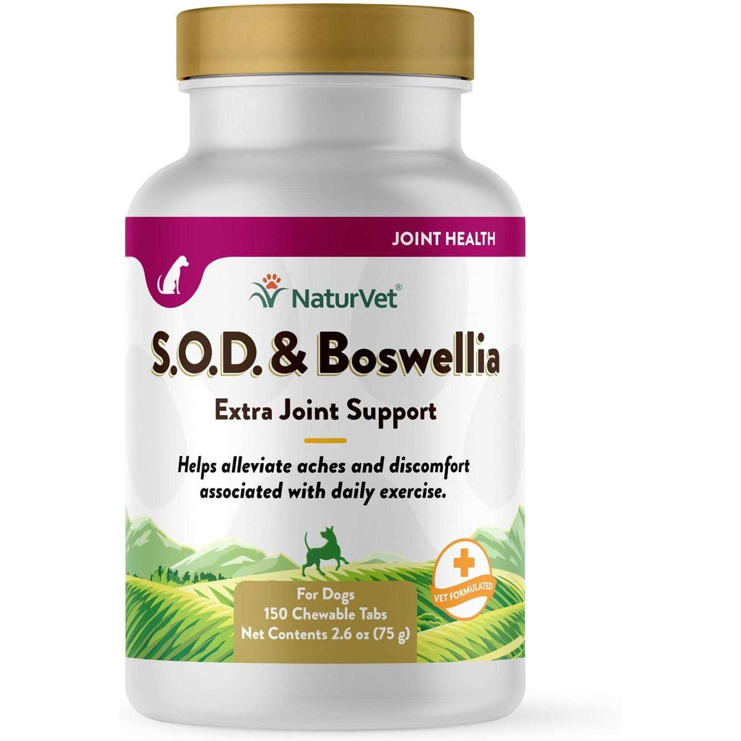 NaturVet S.O.D & Boswellia Tablets for Dogs - Healthber