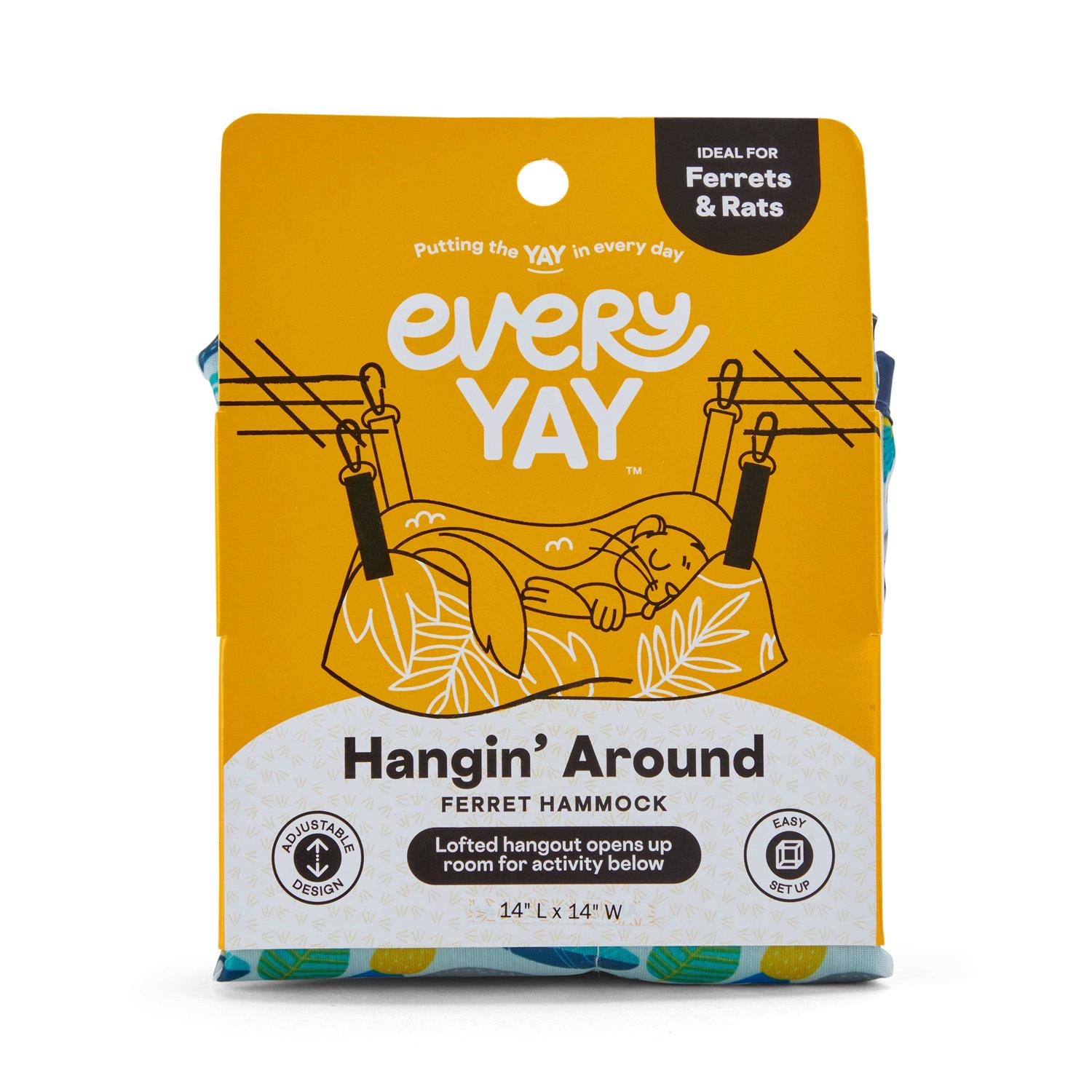 EveryYay Hangin’ Around Reversible Ferret Hammock - Healthber