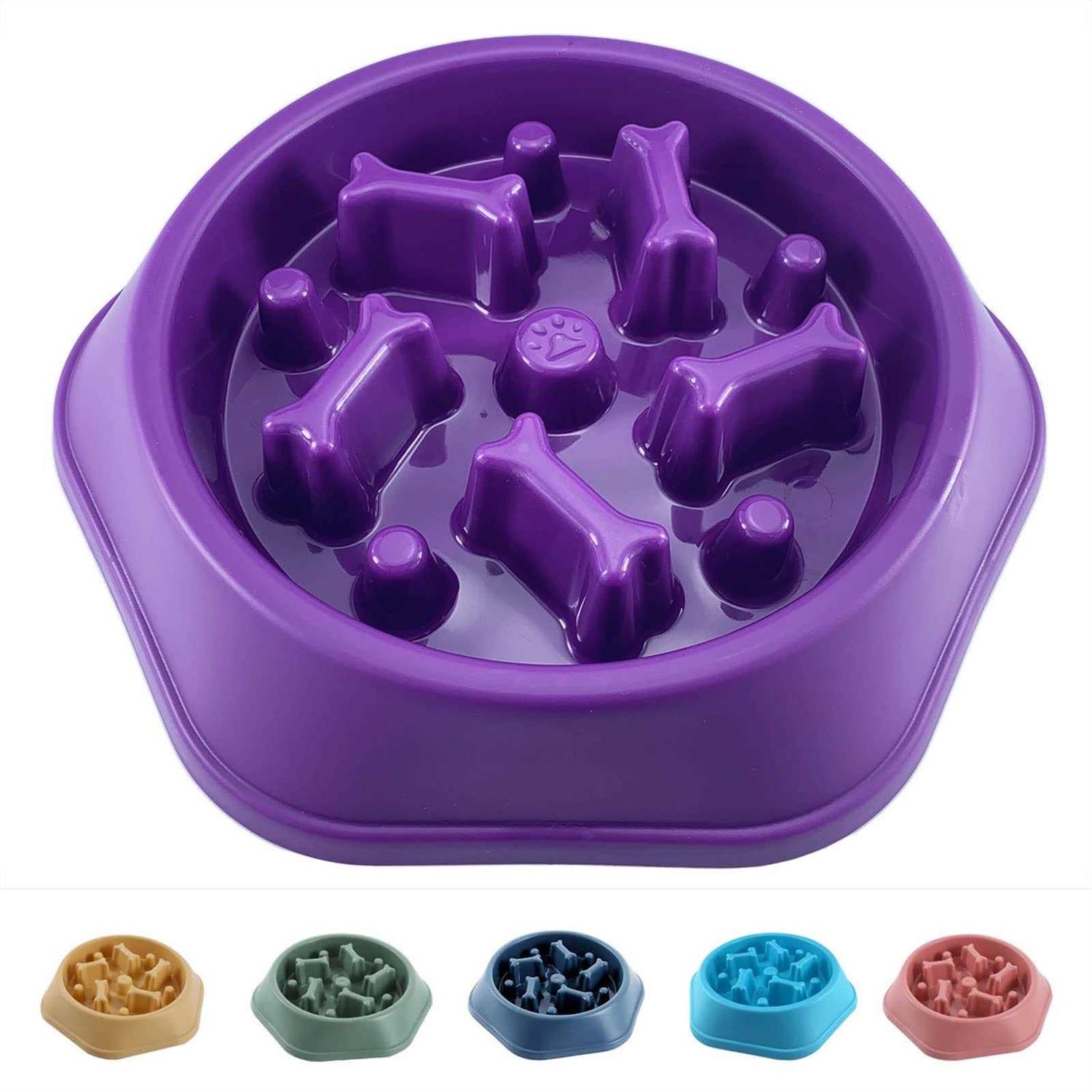 CAISHOW Slow Feeder Dog Bowl Anti Gulping Healthy Eating Interactive Bloat Stop Fun Alternative Non Slip Dog Slow Food Feeding Pet Bowl Slow Eating - Healthber