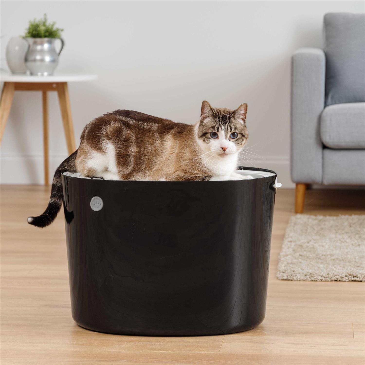 IRIS USA Top Entry Cat Litter Box with Scoop - Healthber