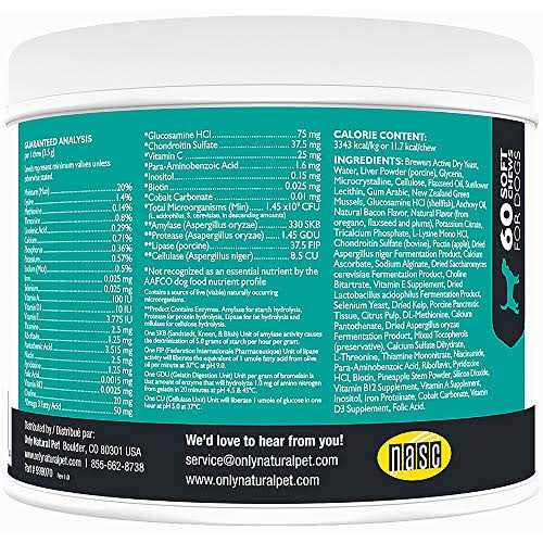 Only Natural Pet Ultimate Daily Vitamin Bites Dog 60 Chews - Healthber