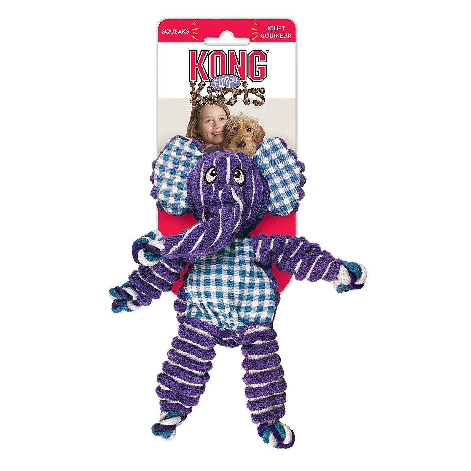 KONG Floppy Knots Elephant Dog Toy - Healthber