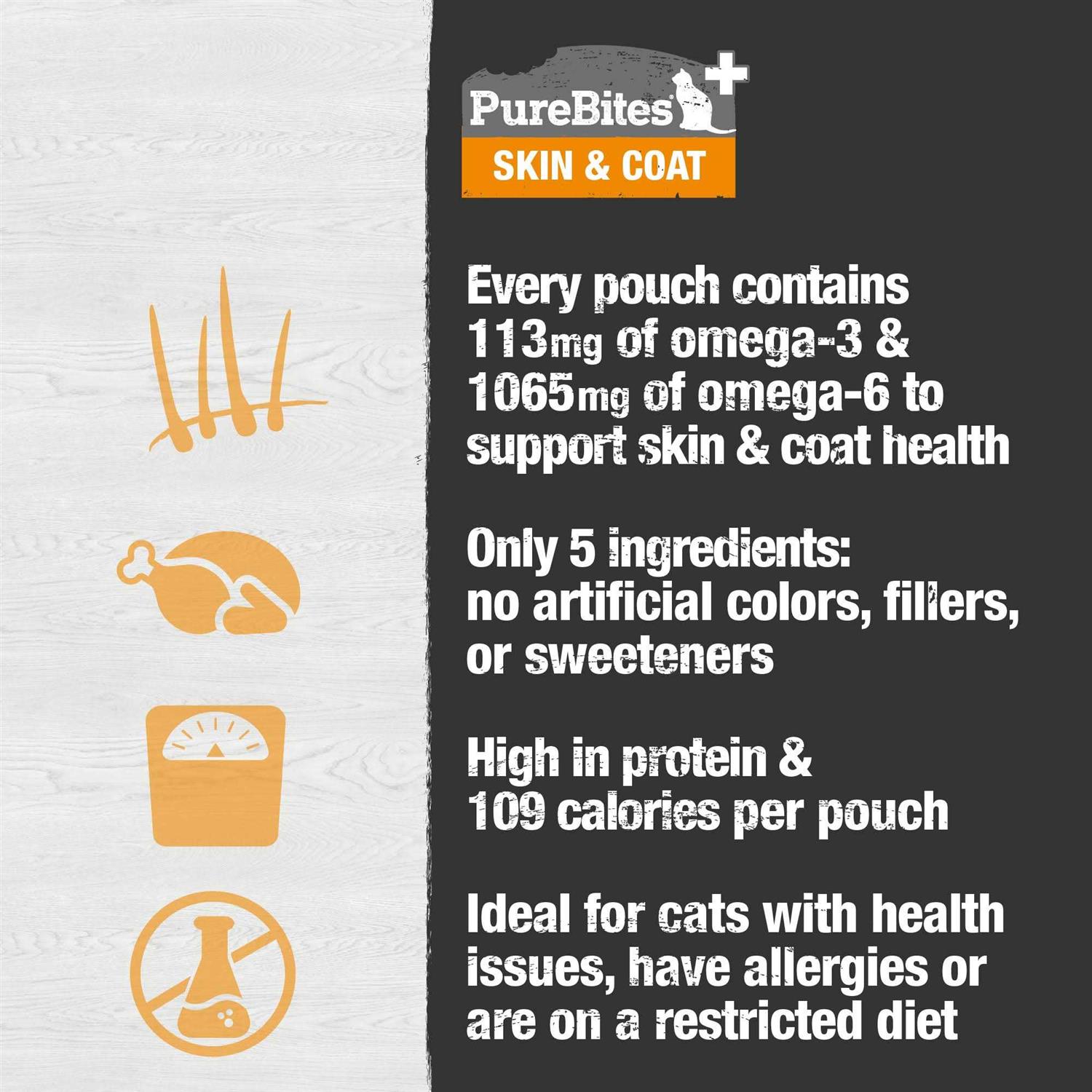 PureBites Plus Squeezables Dog Treat Topper Skin & Coat - Healthber