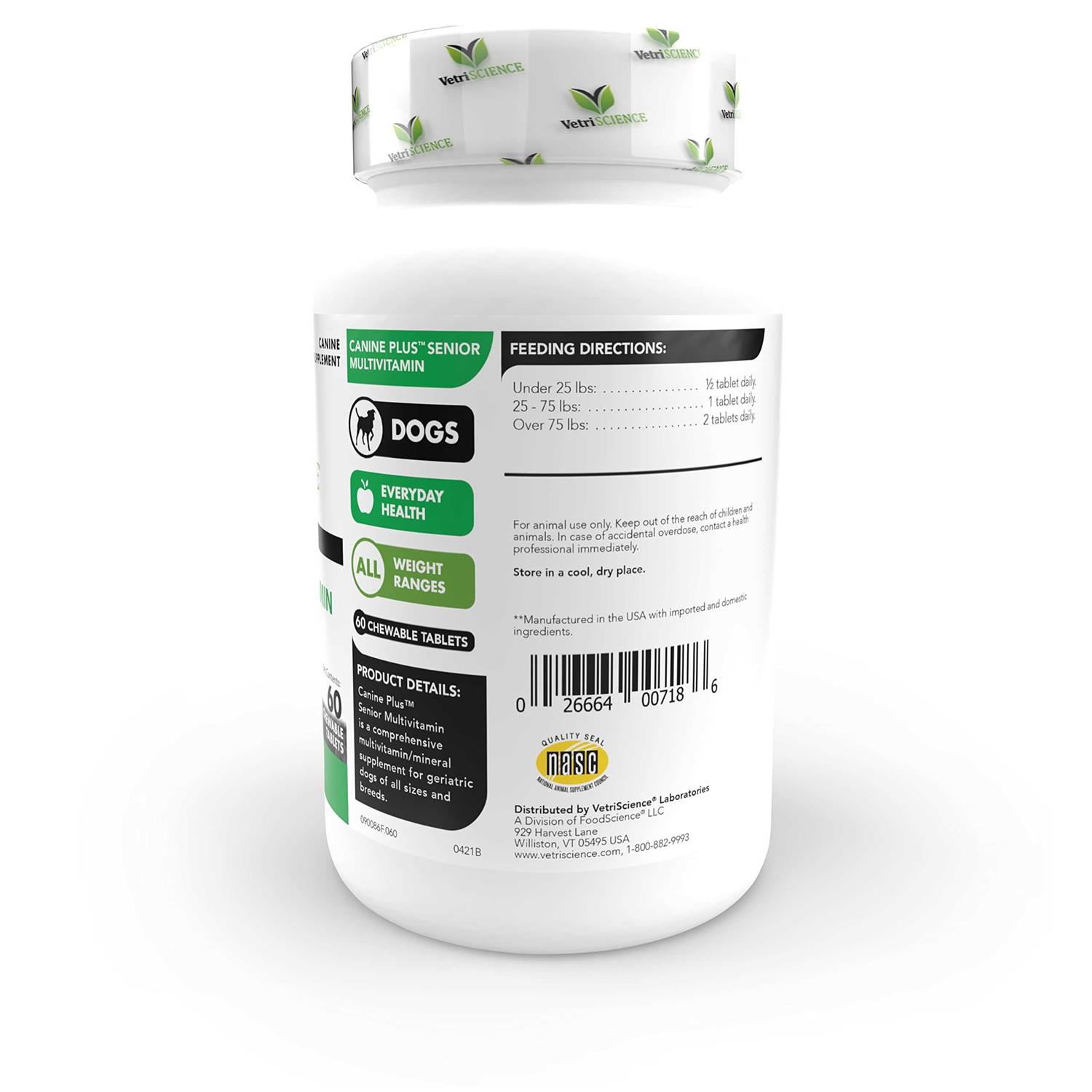 VetriScience Canine Plus Senior Multivitamin - Healthber