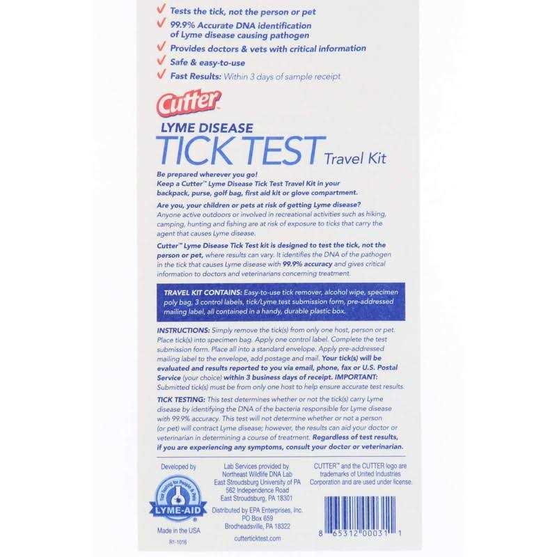 Cutter Lyme Disease Tick Test - Healthber