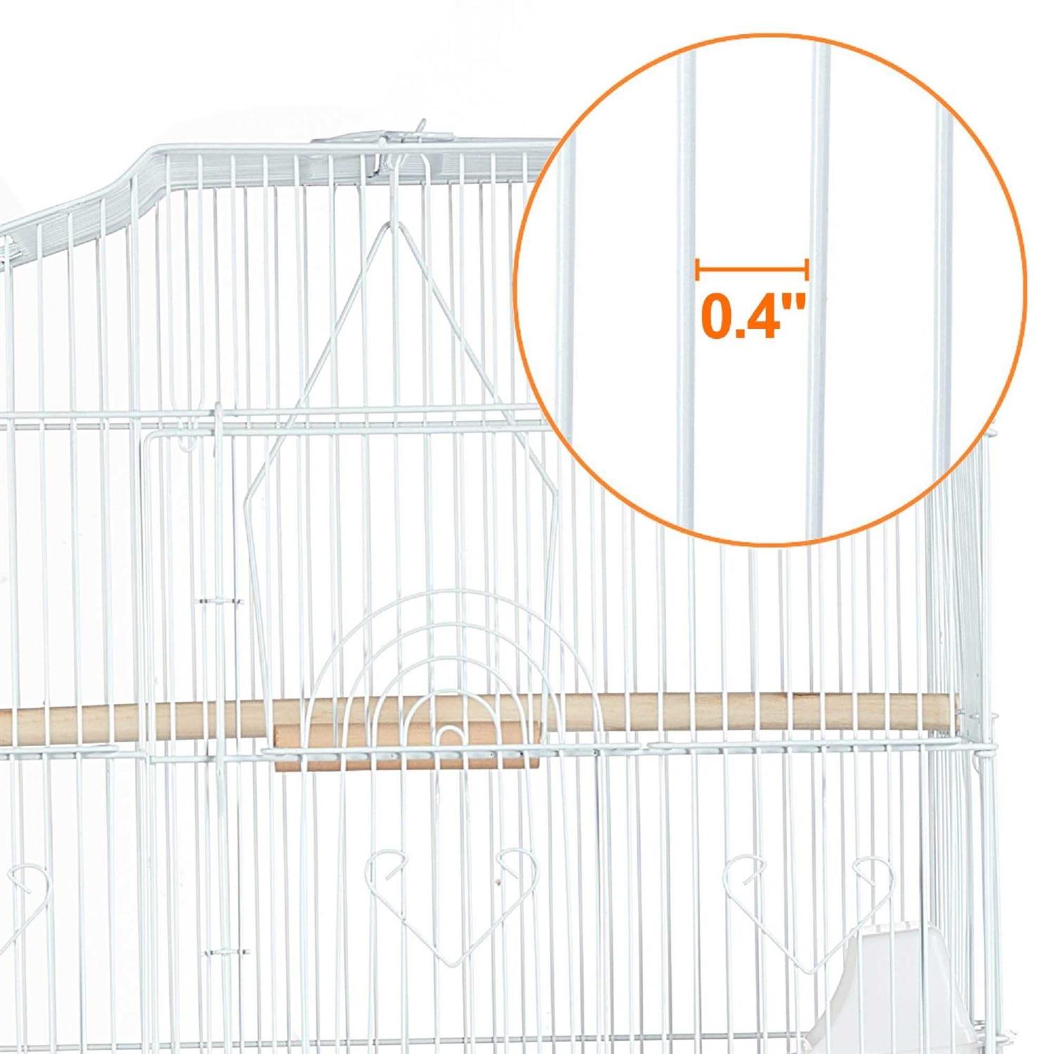 Topeakmart Open Top Metal Bird Cage - Healthber