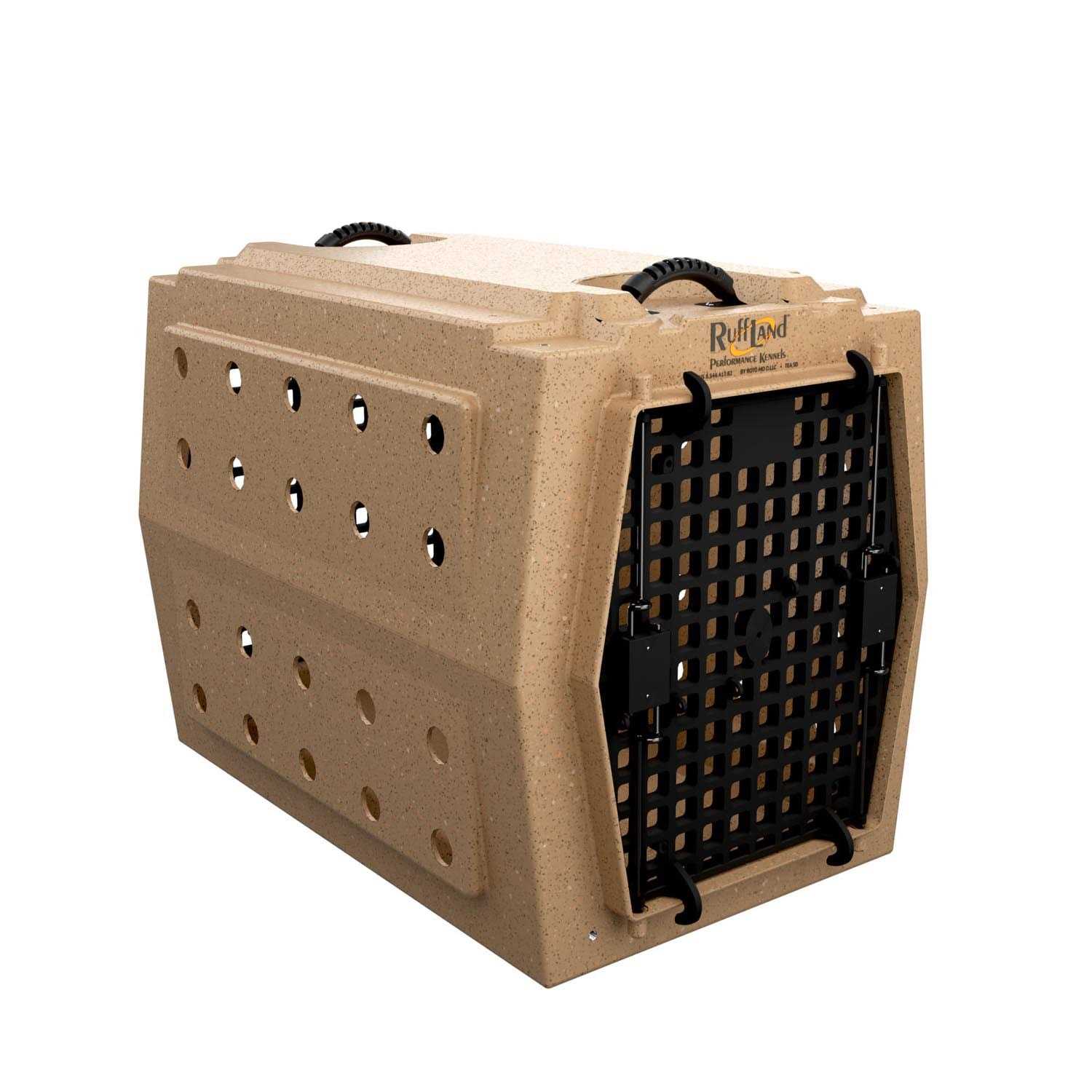 Ruff Land Kennels Intermediate Kennel Double Door INTDD2009TAN22 - Healthber