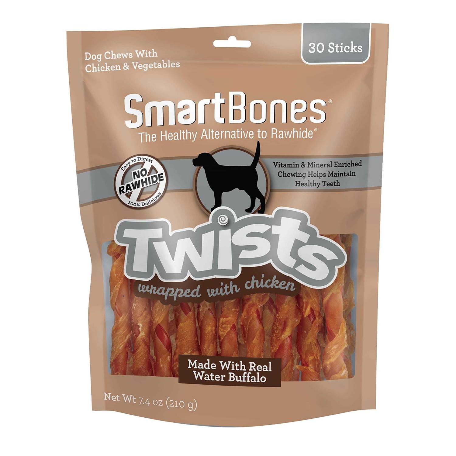 SmartBones Twists Wrapped Chicken Dog Treats - Healthber