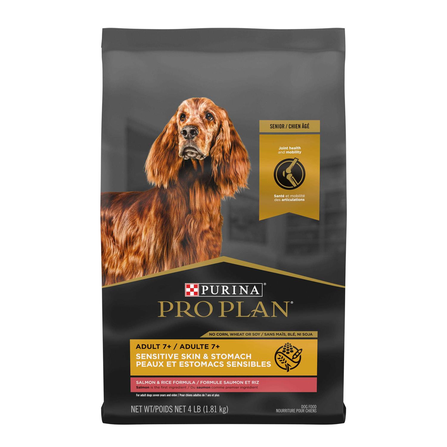 Purina Pro Plan Sensitive Skin & Stomach Salmon & Rice Formula Senior Dry Dog Food - Healthber