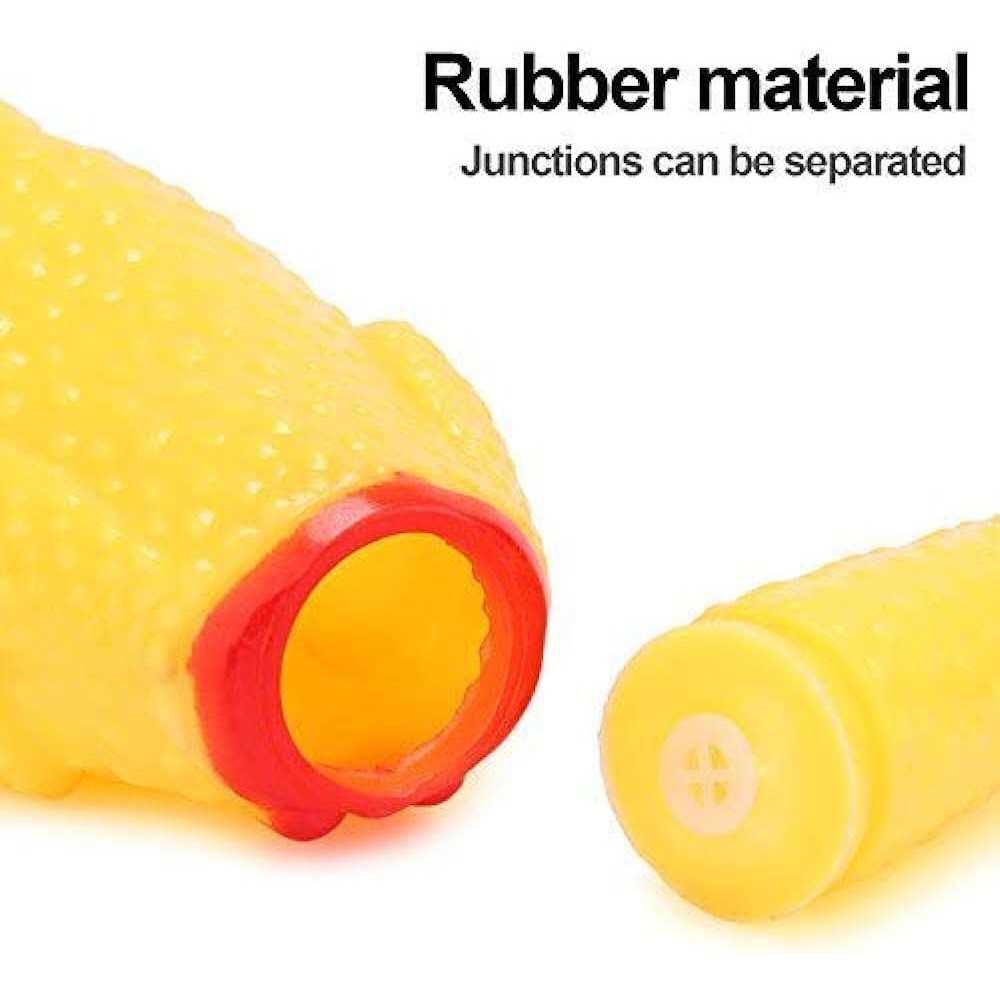 LEGEND SANDY Screaming Chicken,Yellow Rubber Squaking Chicken Toy Novelty and Durable Rubber Chicken for Kids and Dogs,Rubber Chickens Value 3 Pack - Healthber