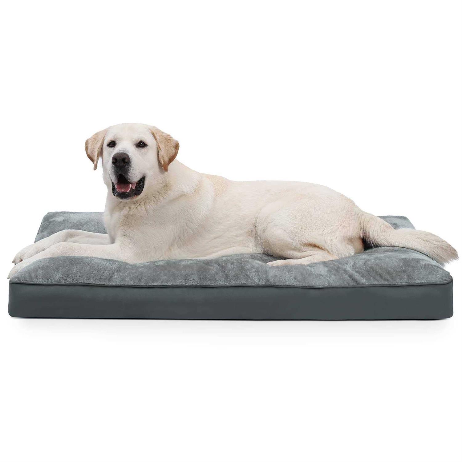 NUPIDA Dog Bed Waterproof Deluxe Plush Dog Beds with Removable Washable Cover Anti-Slip Bottom Pet Sleeping Mattress for Large - Healthber