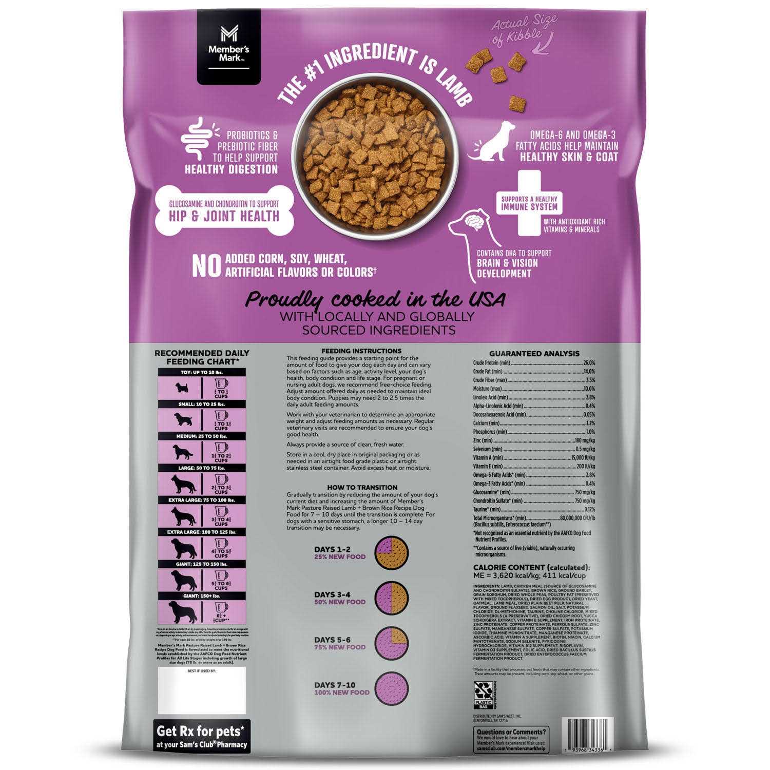 Member’s Mark Pasture Raised Lamb + Brown Rice Recipe Dry Dog Food - Healthber