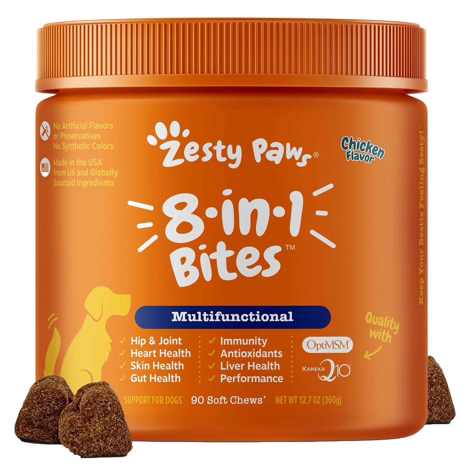 Zesty Paws 8-in-1 Multifunctional Bites for Dogs - Healthber