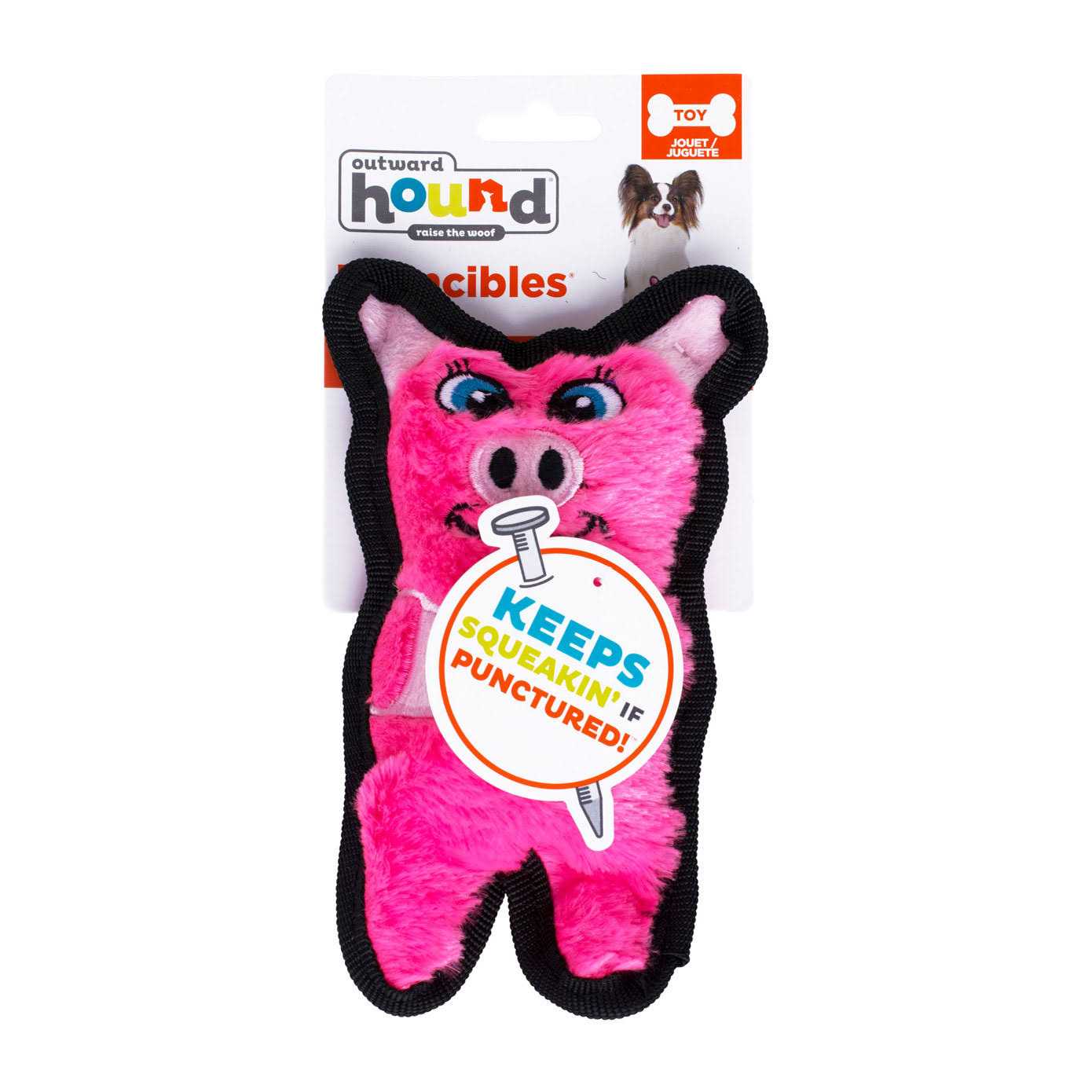 Outward Hound Invincibles Mini Pig Dog Toy - Healthber