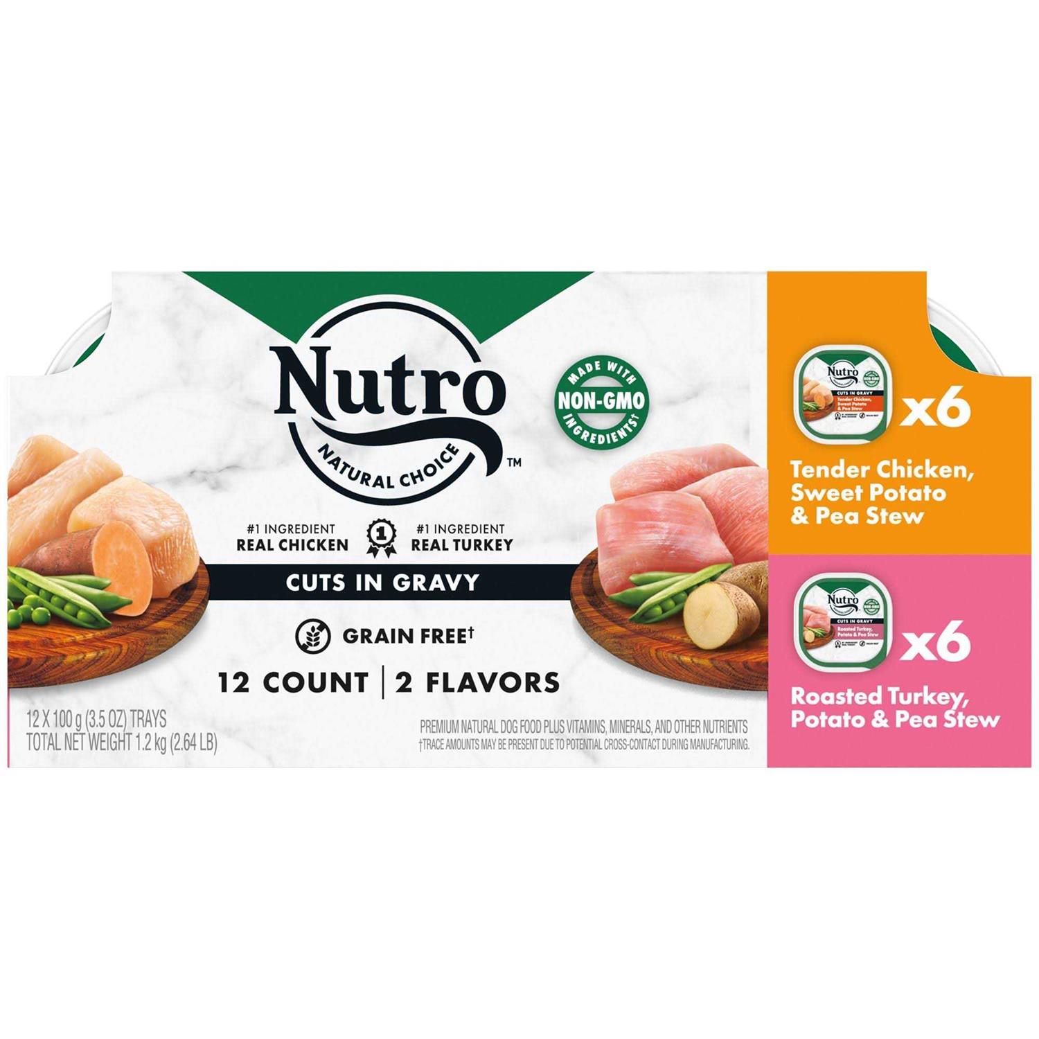 Nutro Cuts in Gravy Natural Grain-Free Wet Dog Food Variety Pack - Healthber