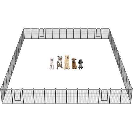 Fxw Rollick Dog Playpen Outdoor, 48 Panels 32 inch Height Dog Fence Exercise Pen with Doors for Medium/Small Dogs, Pet Puppy Playpen for RV, Camping, - Healthber