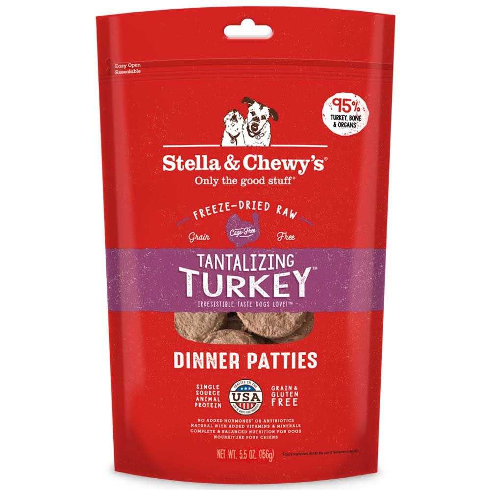Stella Chewy’s Freeze Dried Tantalizing Turkey Dinner Patties Dog Food - Healthber