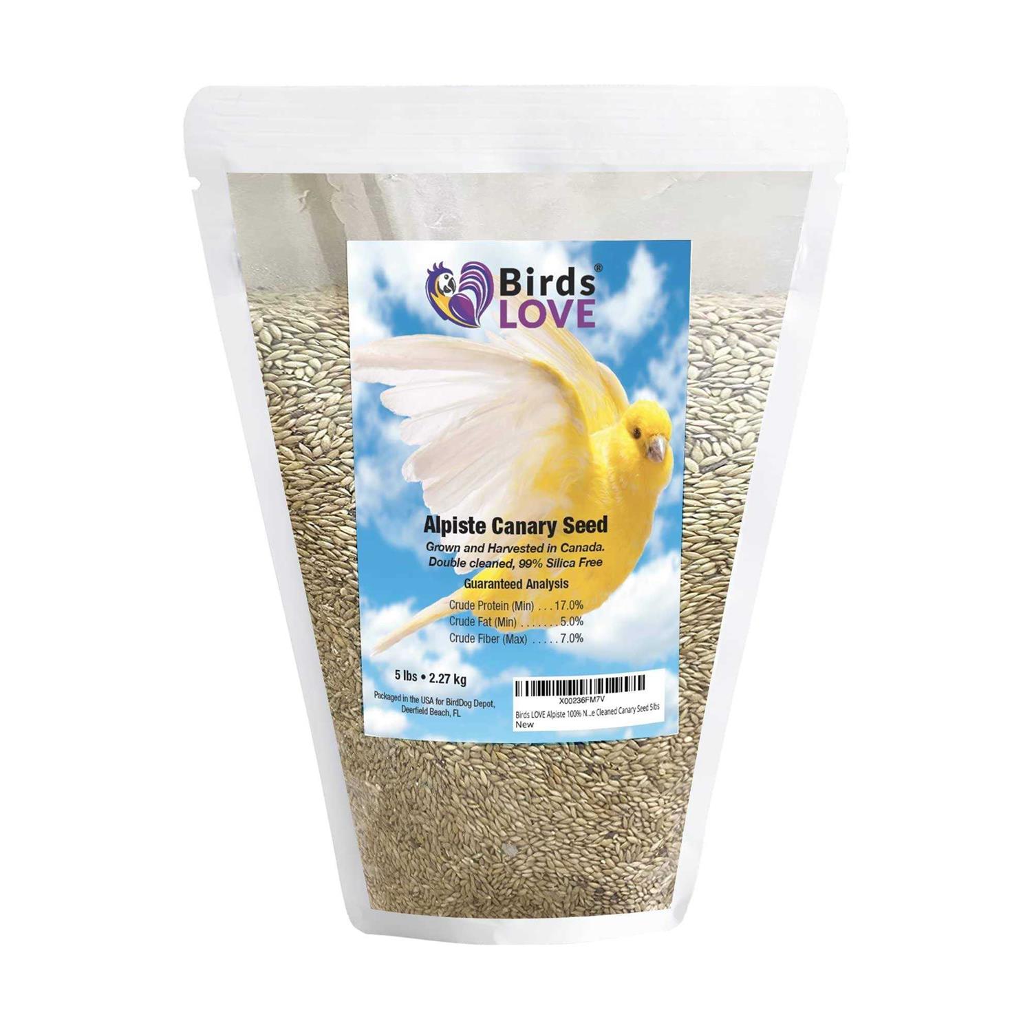 Birds LOVE Alpiste 100% Non-GMO Double Cleaned Canary Seed for Canaries and Finch Birds with No Fillers or Additives - Healthber
