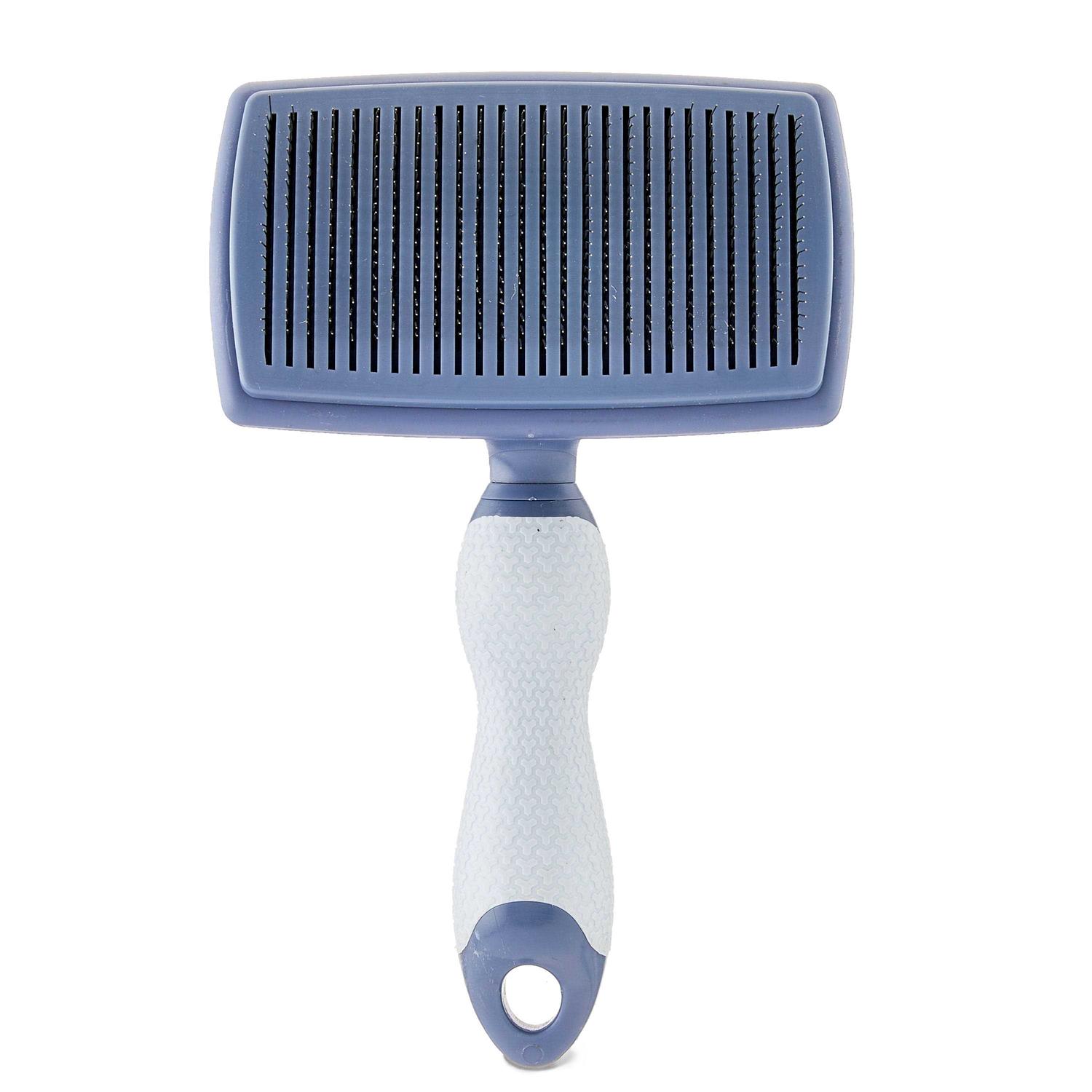 Vibrant Life Self Cleaning Dog Slicker Brush with Non-Slip Handle - Healthber