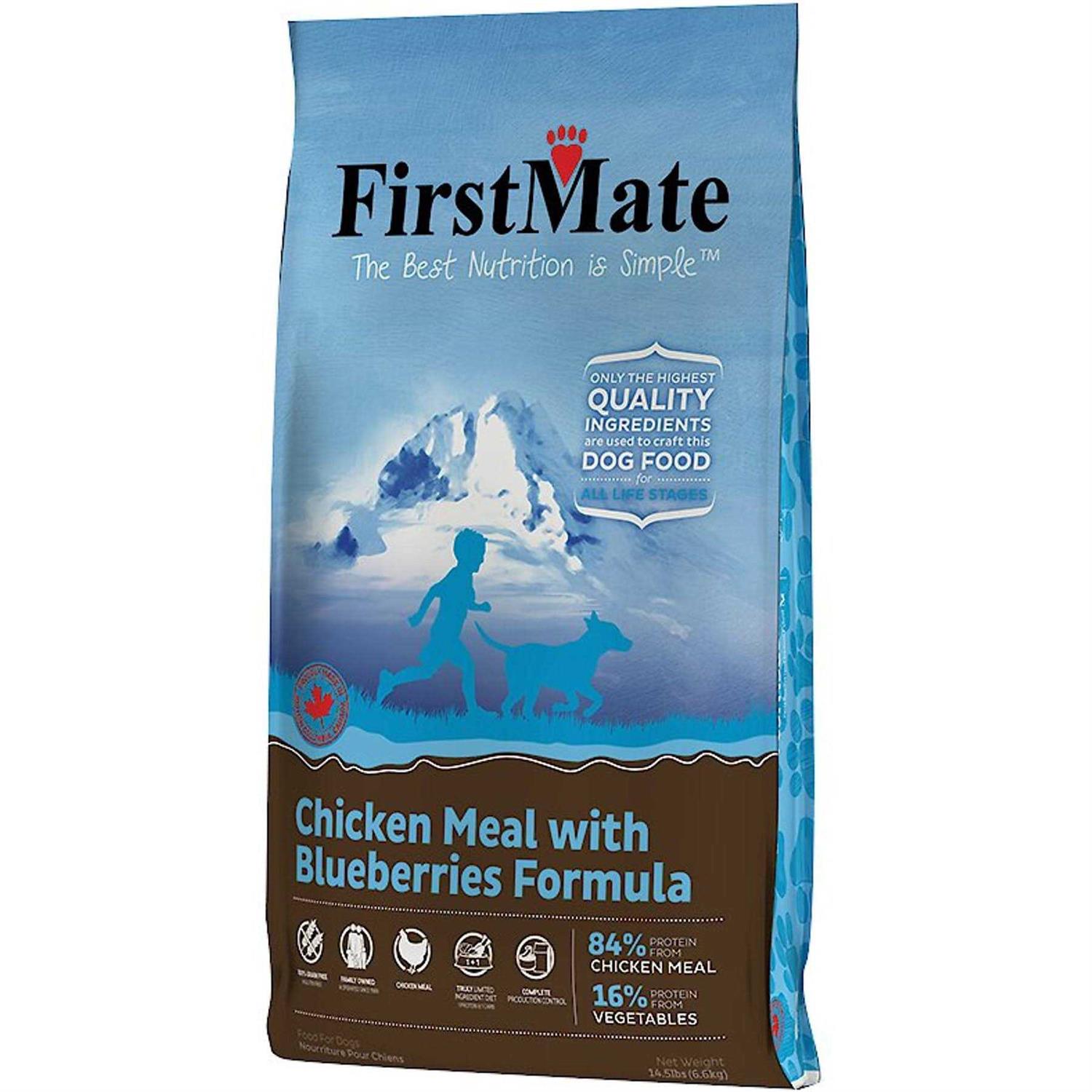 FirstMate Grain Free Chicken Meal with Blueberries Formula Dog Food - Healthber