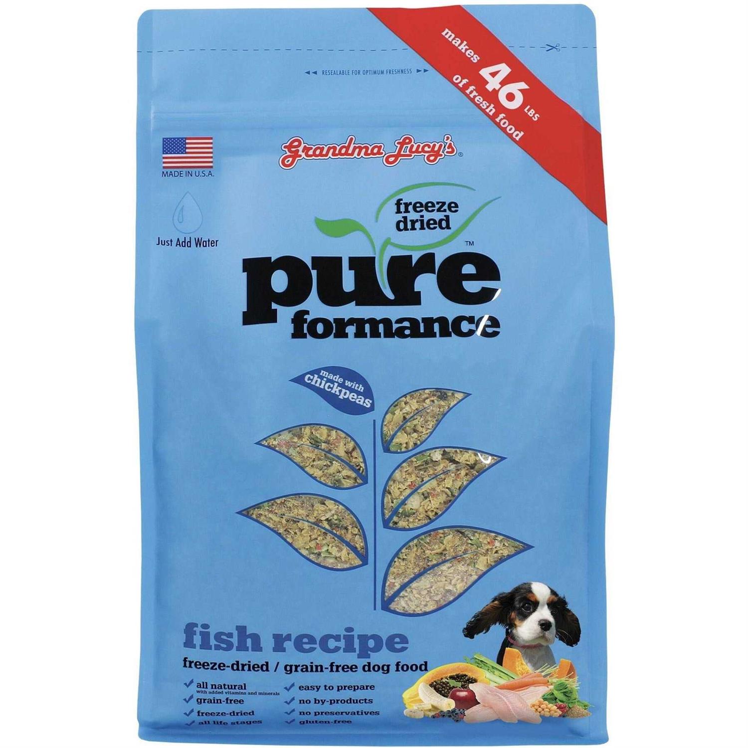 Grandma Lucy&s Pureformance Grain-Free Fish Freeze Dried Dog Food - Healthber
