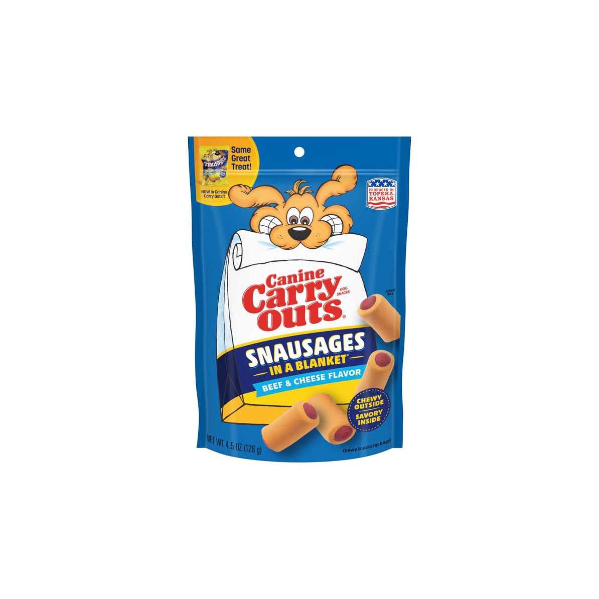 Canine Carry Outs Snausages in a Blanket Dog Treats Beef Cheese - Healthber