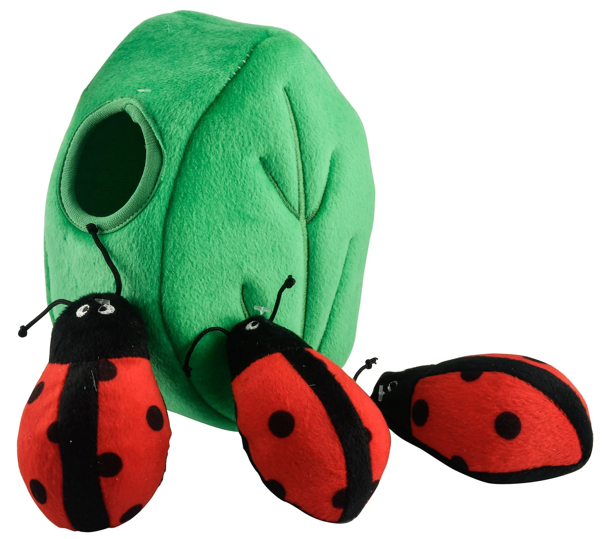 Zippy Paws 4 Piece Leaf Burrow with Ladybugs Puzzle Dog Toy - Healthber