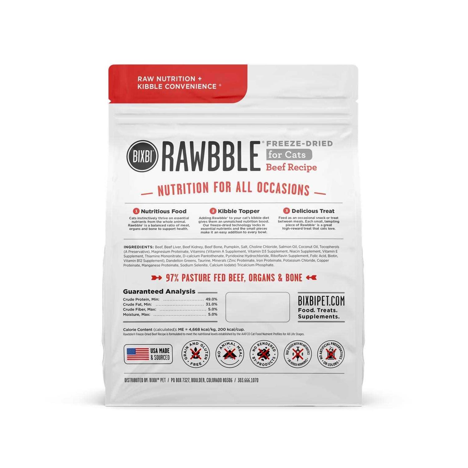 Bixbi Rawbble Freeze Dried Cat Food - Healthber