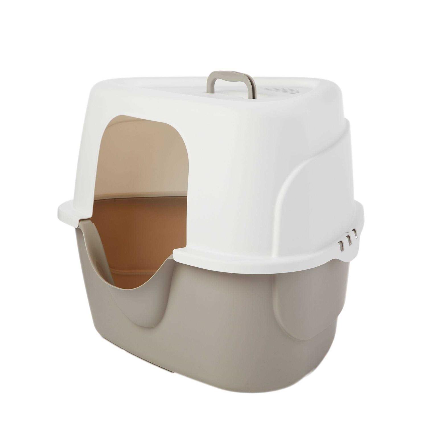ExquisiCat Hooded Corner Litter Pan - Healthber