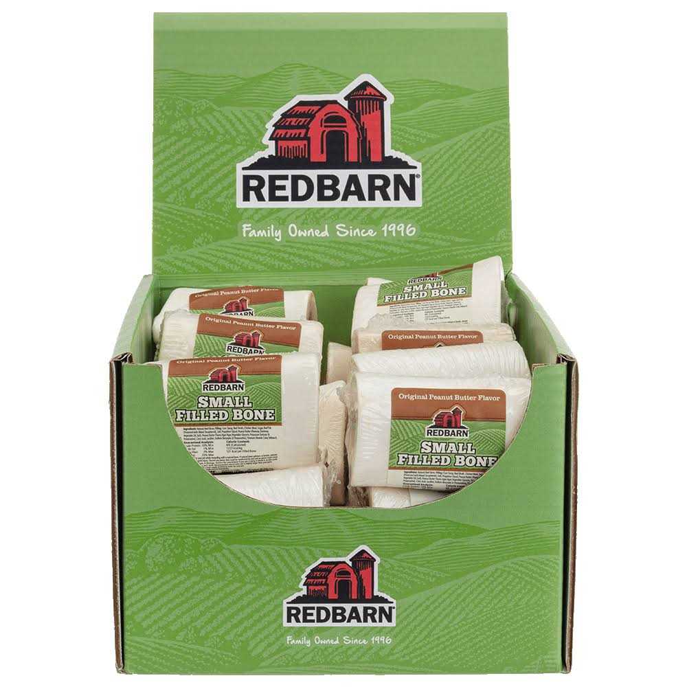 Redbarn Small Peanut Butter Filled Bones Dog Treats - Healthber