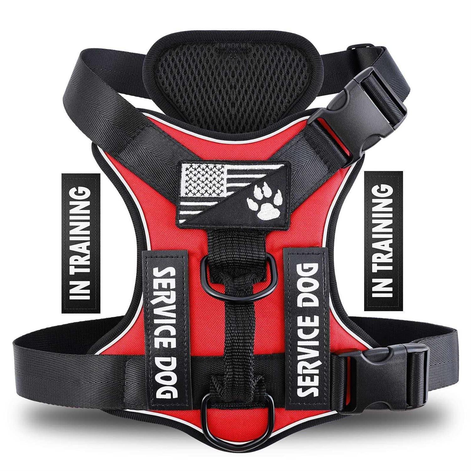 Demigreat Service Dog Harness Reflective Dog Vest Harness with 5 PCS Patches - Healthber