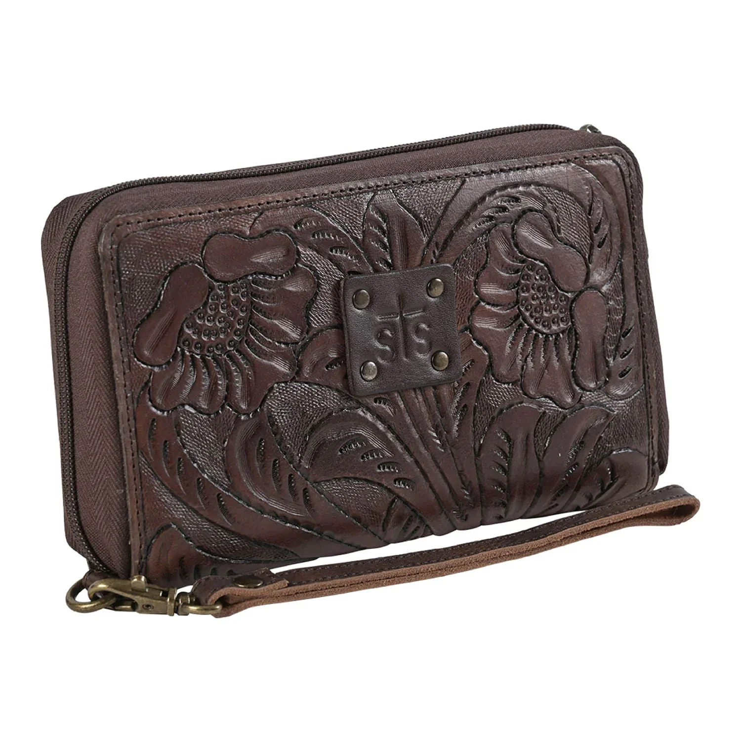 STS Westward Kacy Tooled Leather Zip-Around Organizer - Healthber