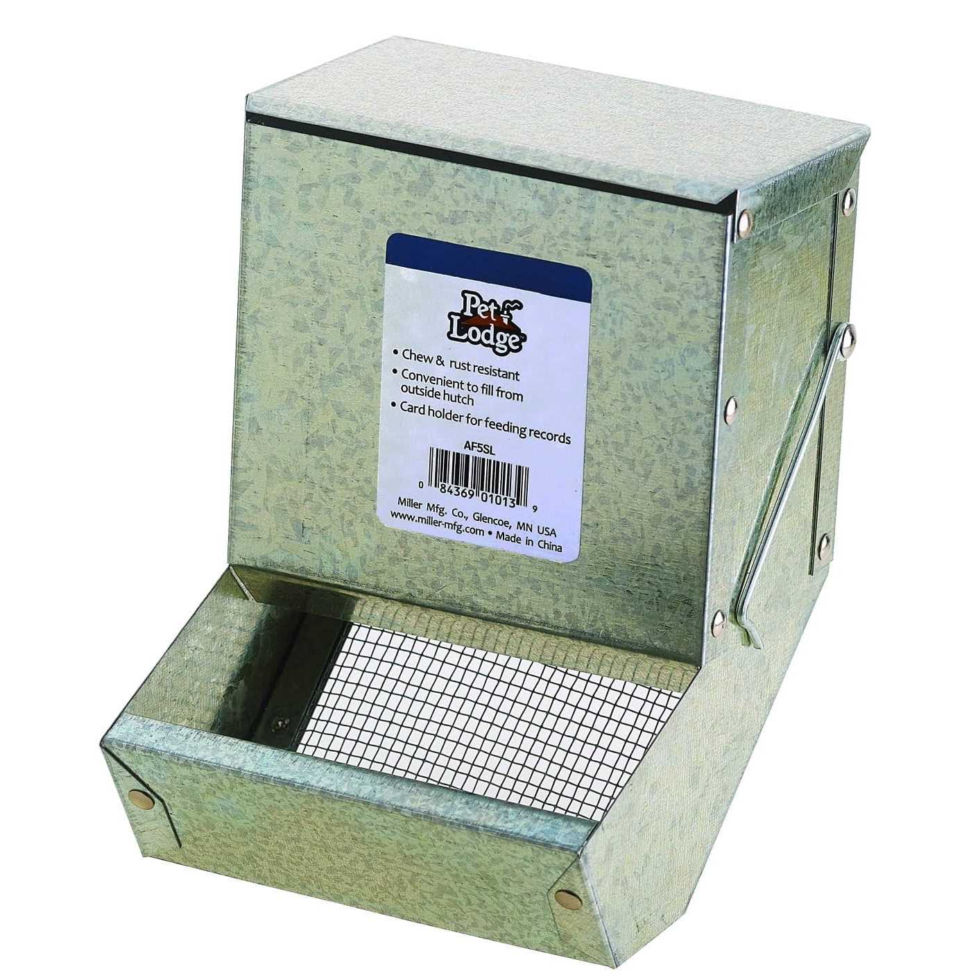 Pet Lodge Feeder with Sifter Bottom & Lid - Healthber