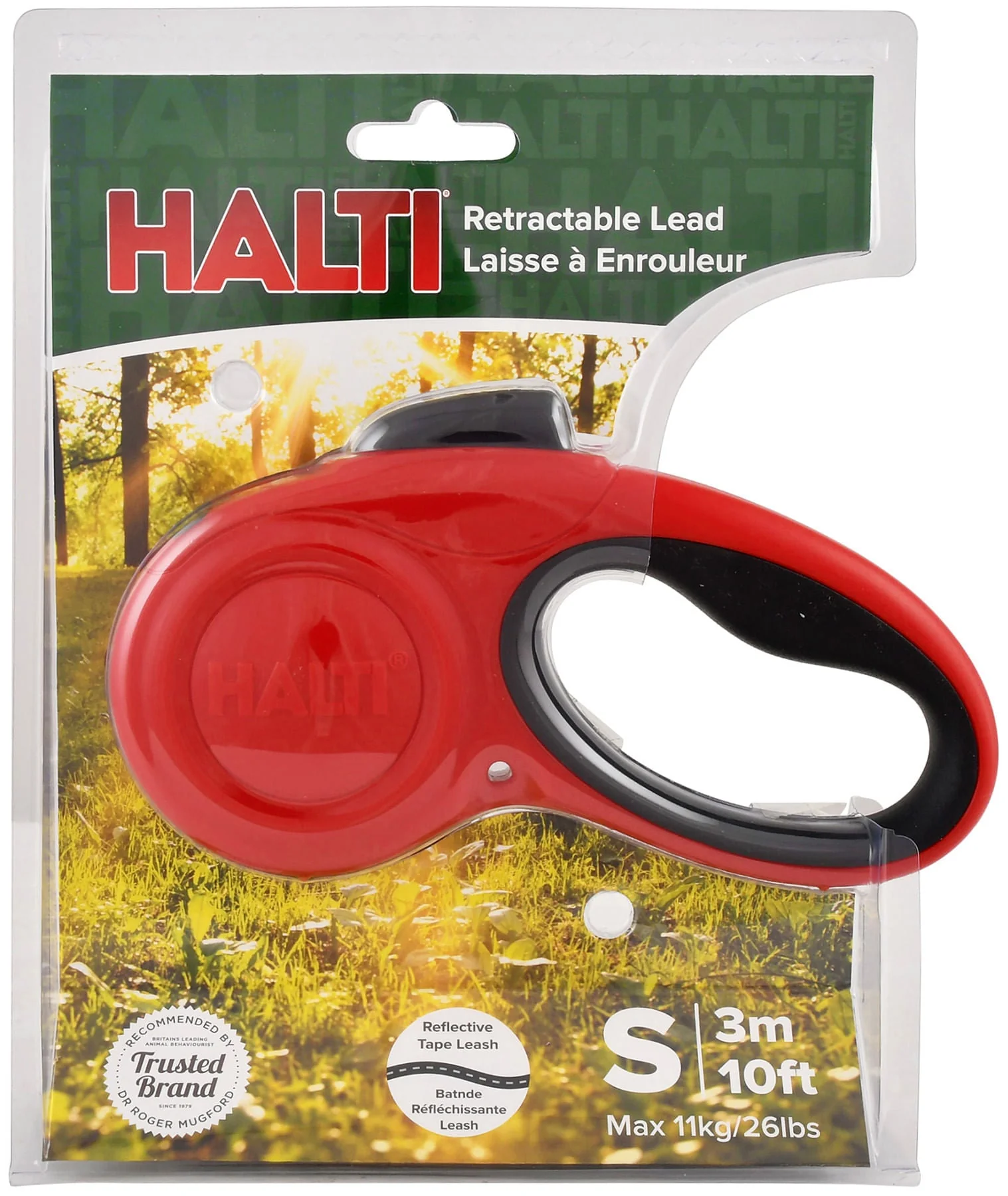Halti Retractable Lead, Red - Healthber