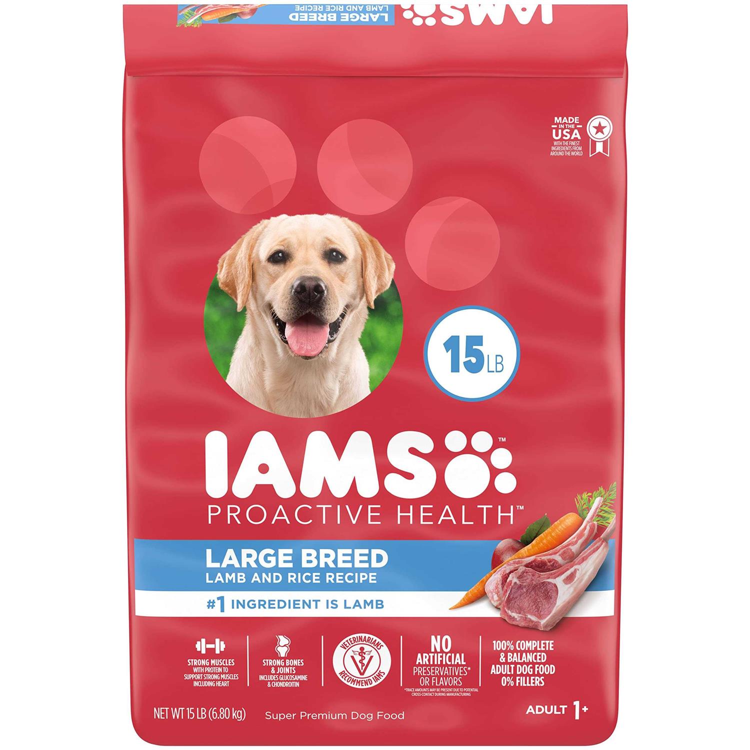Iams Proactive Health Large Breed Adult Dry Dog Food Lamb & Rice Recipe - Healthber