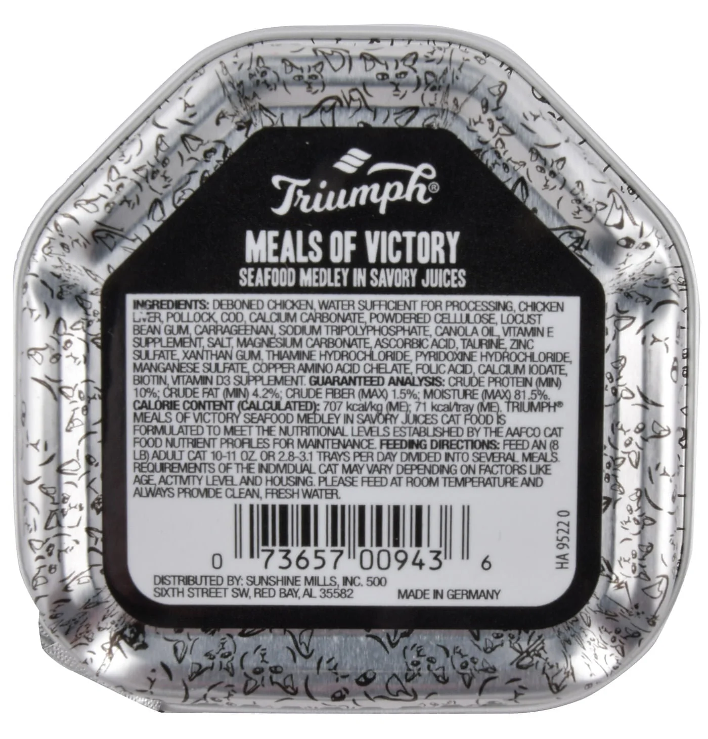 Triumph Meals of Victory Seafood Medley in Savory Juices Cat Food - Healthber