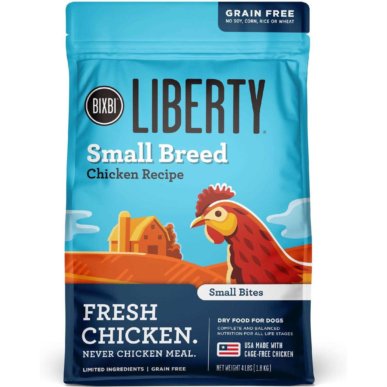 Bixbi Liberty Small Breed Grain Free Dry Dog Food Chicken - Healthber