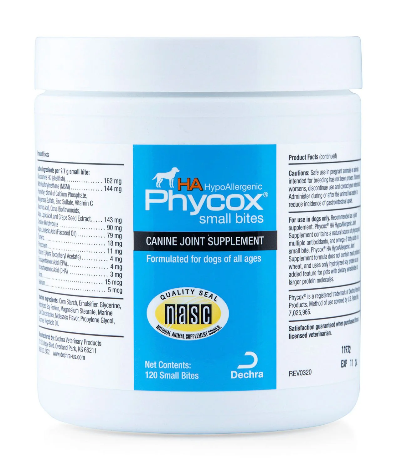 Phycox? HA (Hypo-Allergenic) Small Bites, 120 ct - Healthber