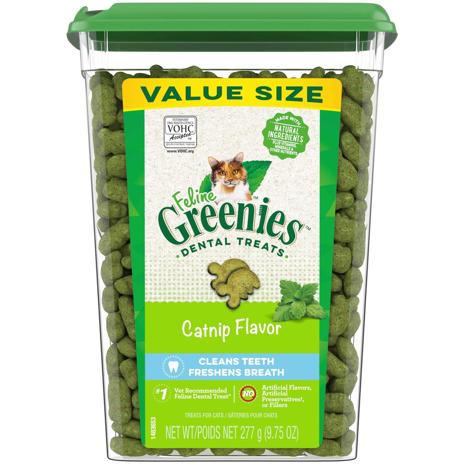 FELINE GREENIES Dental Cat Treats Flavor - Healthber