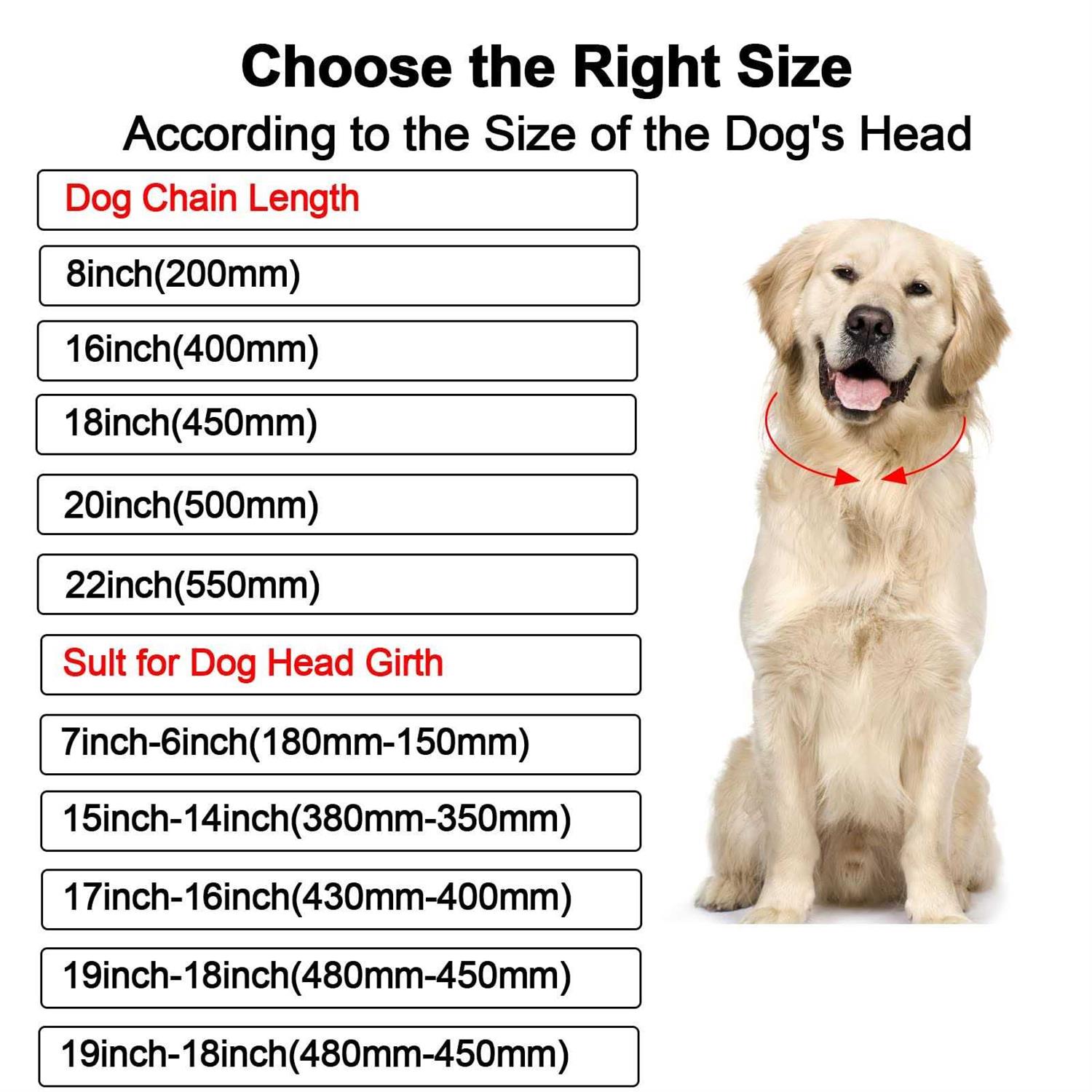 Metal Cuban Diamond Dog Chain Dog Training Chain with Secure Buckle Pet Collars for Large Medium Dogs - Healthber