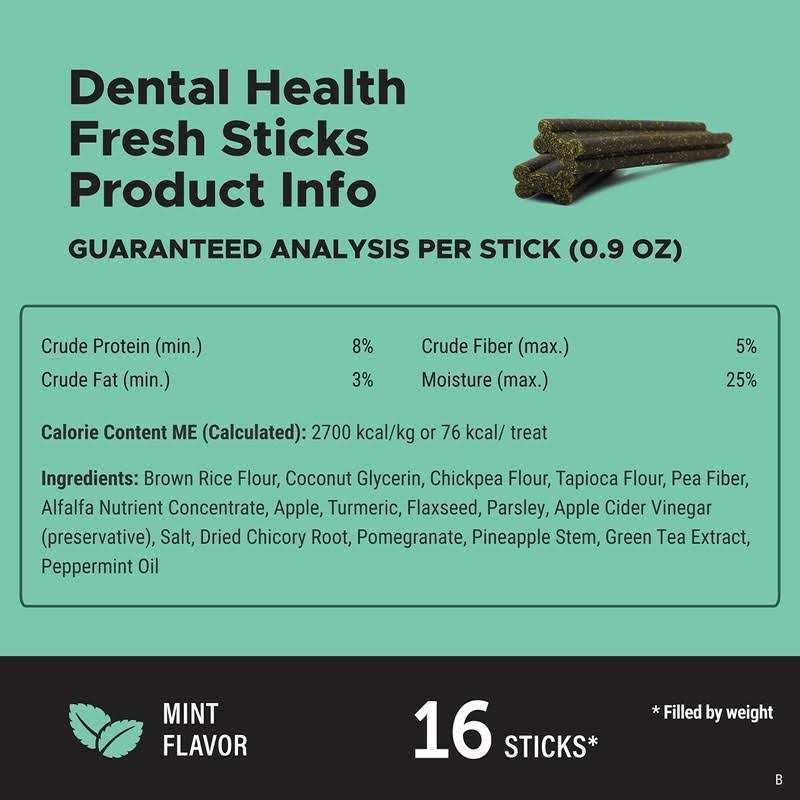 Pet Honesty Dental Health Fresh Sticks Dental Treats for Dogs - Healthber