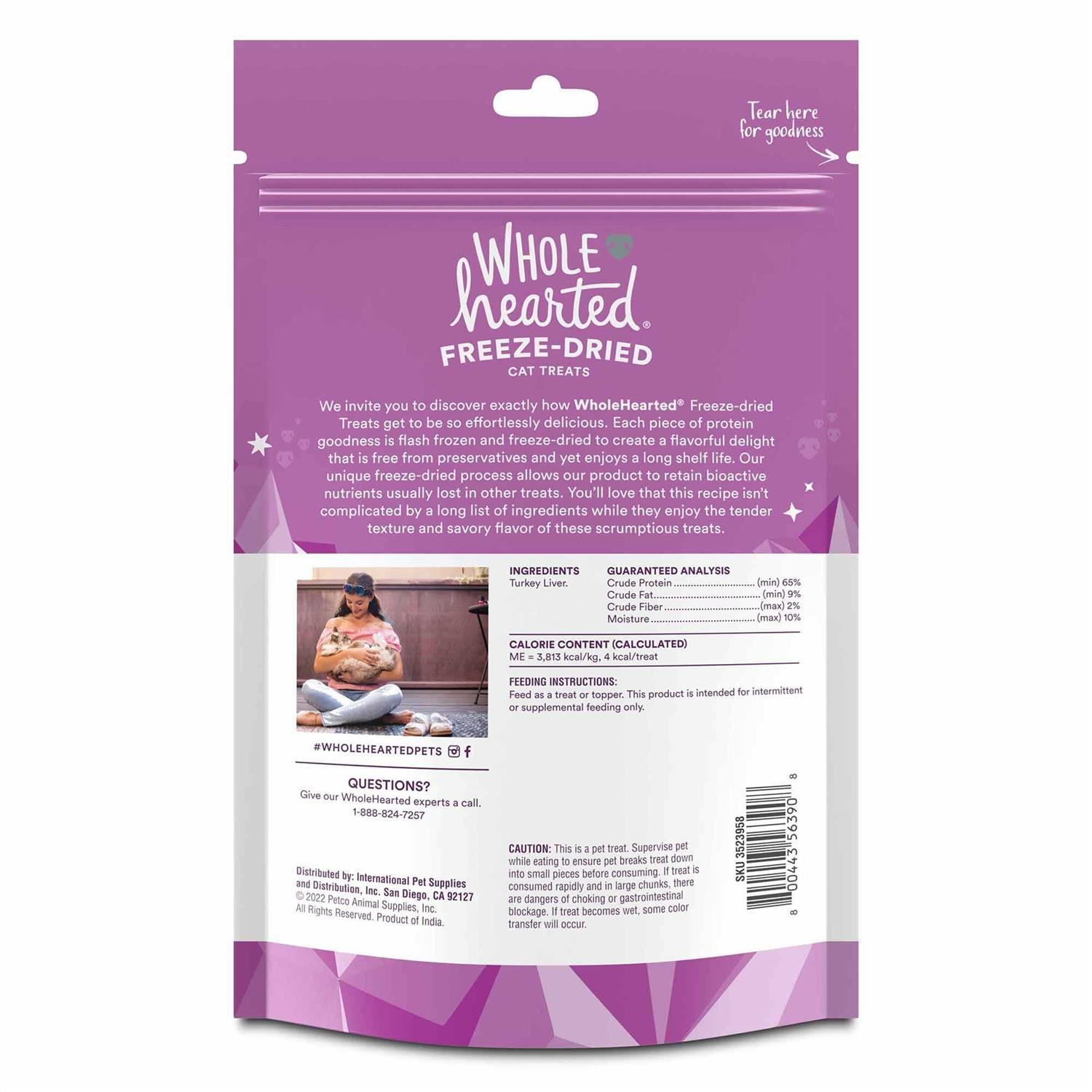 WholeHearted Turkey Liver Freeze-Dried Cat Treats - Healthber