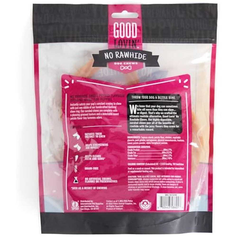 Good Lovin’ Rawhide-Free Sweet Potato Puppy Ring Dog Treats - Healthber