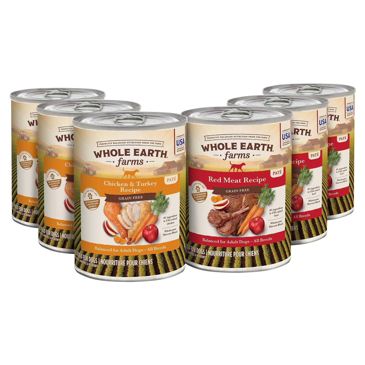 Whole Earth Farms Grain Free Wet Dog Food Chicken Turkey - Healthber
