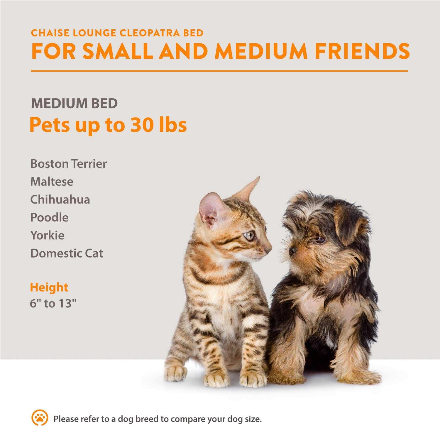 Moots Cleopatra Chaise Lounge Pet Bed - Healthber