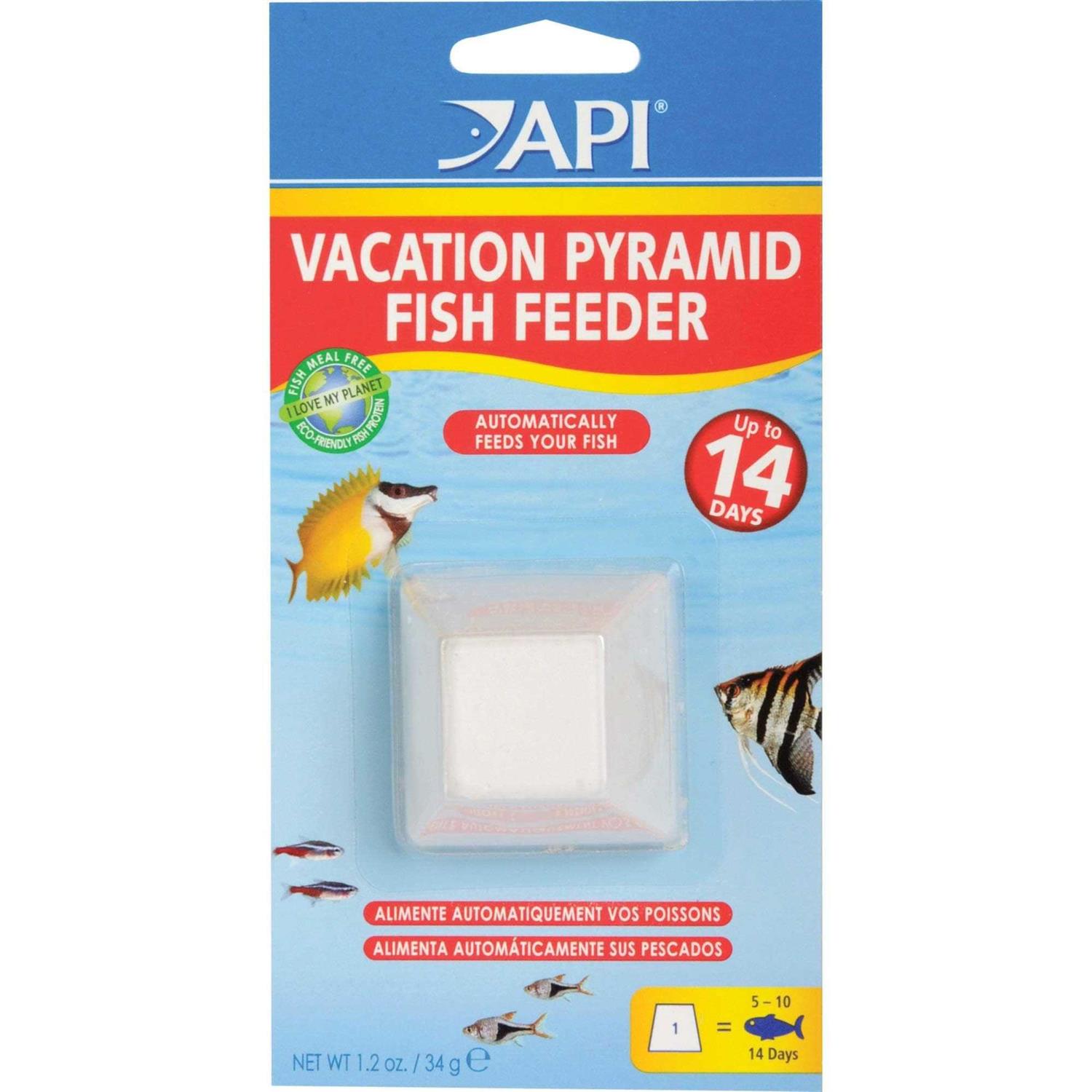 Api Vacation Pyramid Fish Feeder 14-Day 1.2-Ounce Automatic Fish Feeder - Healthber