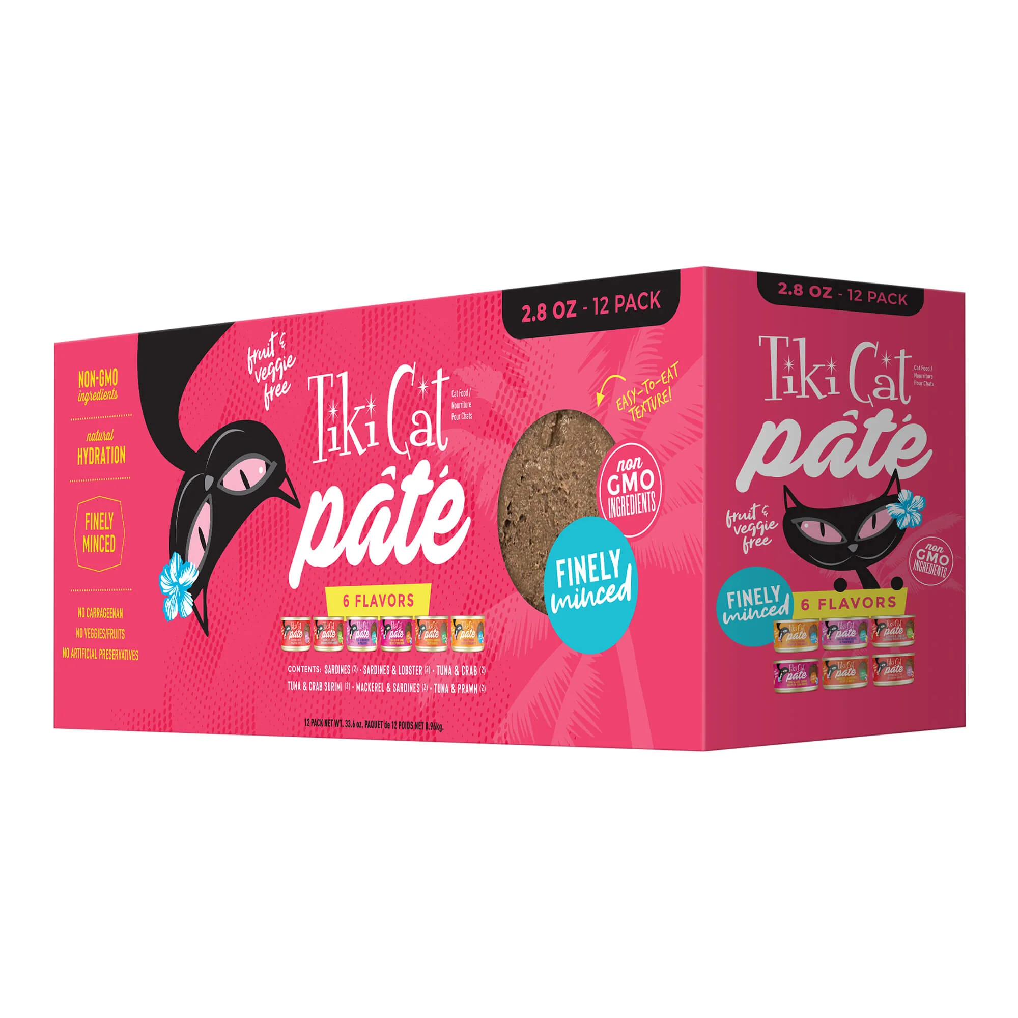 Tiki Cat Grill Pat�� Wet Cat Food, Variety Pack, 2.8 oz Cans, 12 ct - Healthber