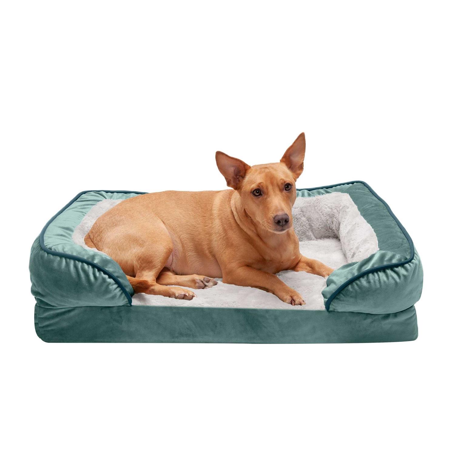 FurHaven Sofa Dog Bed Velvet Waves Perfect Comfort - Healthber